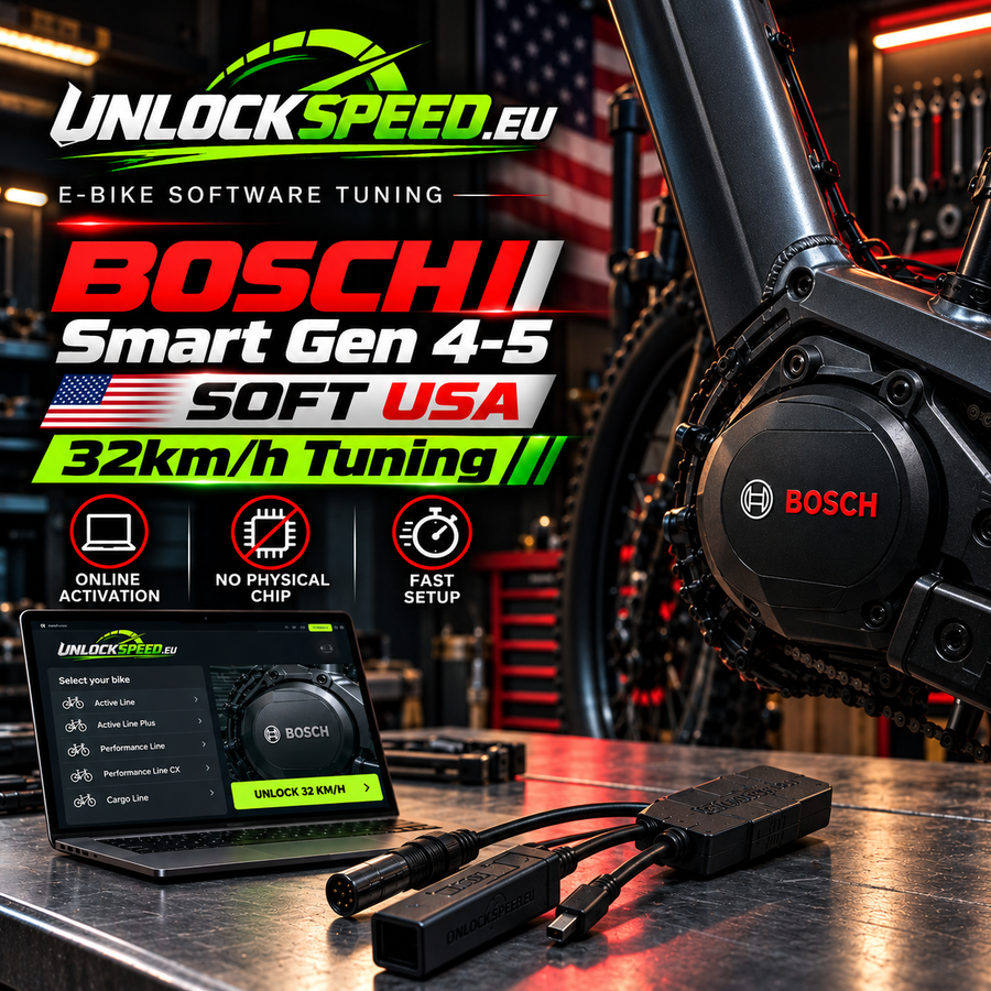 Remote BOSCH Smart Gen 4-5 USA 32km/h Tuning software - Do it in 5 minutes!